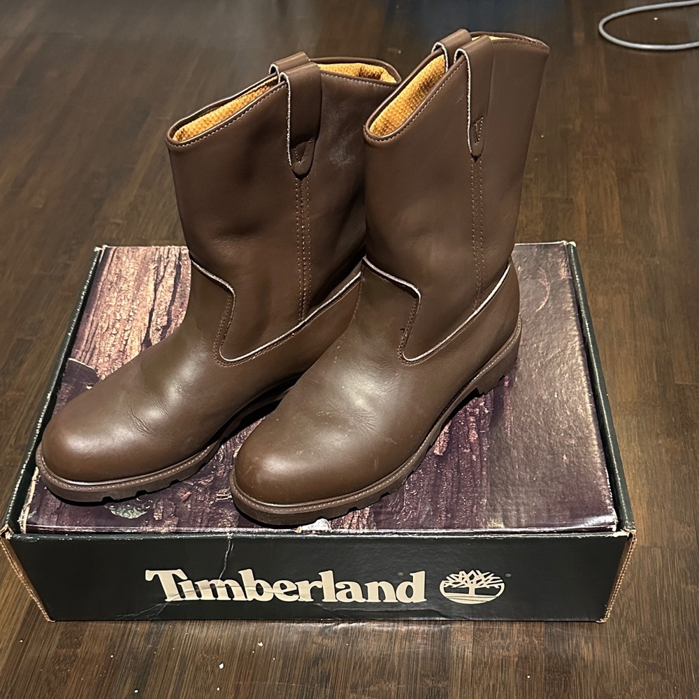 Timberland Men's Dark Brown Leather Boots